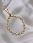 Fashion 13-natural Pearl (real Gold Plating) Geometric Opal Beaded Shell Bracelet