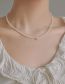 Fashion 1# White Pearl Pearl Beaded Necklace
