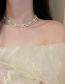 Fashion 36# White Pearl (real Gold Plating) Alloy Pearl Chain Necklace