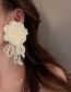 Fashion 30#cyan Flower Earrings Geometric Beaded Tassel Flower Drop Earrings