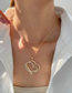 Fashion Golden Suit Alloy Diamond Heart Necklace Earrings Set