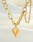 Fashion Gold Alloy Geometric Heart Necklace