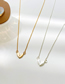 Fashion Gold Pure Copper Geometric Heart Necklace