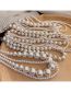 Fashion 17# Silver Broken Silver Cube Pearl Beaded Necklace