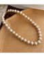Fashion 19# White Pearl Pearl Beaded Necklace