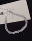 Fashion Silver Alloy Diamond Geometric Necklace