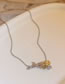 Fashion 2# Necklace - Color Alloy Broken Silver Beaded Heart Necklace