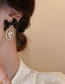 Fashion 15# Black Zircon Letters Cute Alloy Diamond Letter Stud Earrings