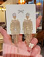 Fashion Gold Copper And Diamond Tassel Earrings