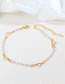 Fashion Gold Alloy Pearl Chain Hollow Heart Necklace