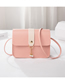 Fashion Pink Pu Contrasting Pearl Flap Messenger Bag