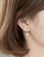 Fashion One Platinum Moon Ear Clip Copper Inlaid Zirconium Star And Moon Stud Earrings (single)