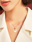 Fashion Rose Gold Chalcedony Necklace Pure Copper Safety Buckle Necklace