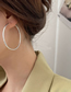 Fashion 5cm Plain Hoop Earrings Pure Copper Round Earrings