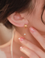 Fashion One Gold Tassel Earring On The Right Ear Copper Inlaid Zirconium Tassel Multi-layer Hoop Earrings (single)