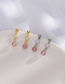 Fashion Yellow Gold Zircon Hetian Jade Earrings Copper And Diamond Strawberry Crystal Earrings