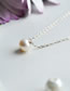 Fashion Rose Gold Geometric Pearl Necklace