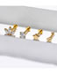 Fashion Gold 3#1.2*8mm Silver And Diamond Geometric Piercing Stud Earrings