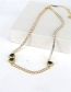 Fashion White Geometric Zirconia Heart Necklace