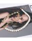 Fashion 2# Chain-panel Pearl Beaded Necklace