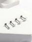 Fashion Titanium 535-silver 5mm Titanium Steel Opal Piercing Stud Earrings