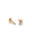 Fashion Titanium 535-gold 5mm Titanium Steel Opal Piercing Stud Earrings
