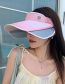 Fashion Pink Purple Polyester Gradient M Standard Pull-out Hollow Sun Hat