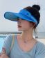 Fashion Blue Polyester Gradient M Standard Pull-out Hollow Sun Hat