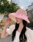 Fashion Pink Polyester Slit Strap Big Brim Sun Hat