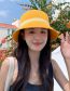 Fashion Orange Mesh Knit Sunscreen Bucket Hat