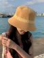 Fashion Beige Mesh Knit Sunscreen Bucket Hat