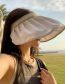 Fashion Beige Polyester Gradient Pleated Shell Hat