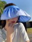 Fashion Gradient Blue Polyester Gradient Pleated Shell Hat