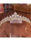 Fashion Rose Gold Alloy Rhinestone Leaf Crown