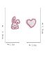 Fashion A Pair Of Ear Clips (triangular Clips) Alloy Rabbit Heart Asymmetric Ear Clip Earrings