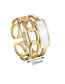 Fashion Gold Titanium Geometric Split Ring
