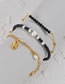 Fashion Gold Titanium And Steel Clay Beaded Shell Bracelet Set