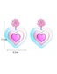 Fashion Glitter Symphony Glitter Heart Flower Acrylic Stud Earrings