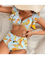 Fashion As Shown In The Picture Polyester Print High Waist One-piece Swimsuit