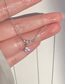 Fashion Silver Metal Drop Diamond Necklace