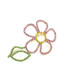 Fashion Color Alloy Diamond Flower One Piece Ring