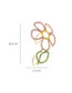 Fashion Color Alloy Diamond Flower One Piece Ring