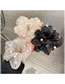 Fashion Bean Paste Color Organza Beaded Ruched Scrunchie