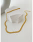 Fashion Gold Necklace Metal Geometric Strap Necklace