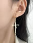 Fashion Golden-hope Titanium Steel Cross Alphabet Earrings