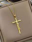 Fashion Golden-grace Titanium Steel Cross Alphabet Necklace