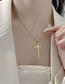 Fashion Golden-trust Titanium Steel Cross Alphabet Necklace