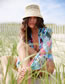 Fashion Long Sleeve One Piece Swimsuit Set Polyester Printed Long Sleeve One-piece Swimsuit Beach Dress Set
