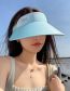 Fashion Light Blue Gradient Big Brim Empty Sun Hat