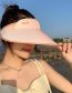 Fashion Light Pink Gradient Big Brim Empty Sun Hat